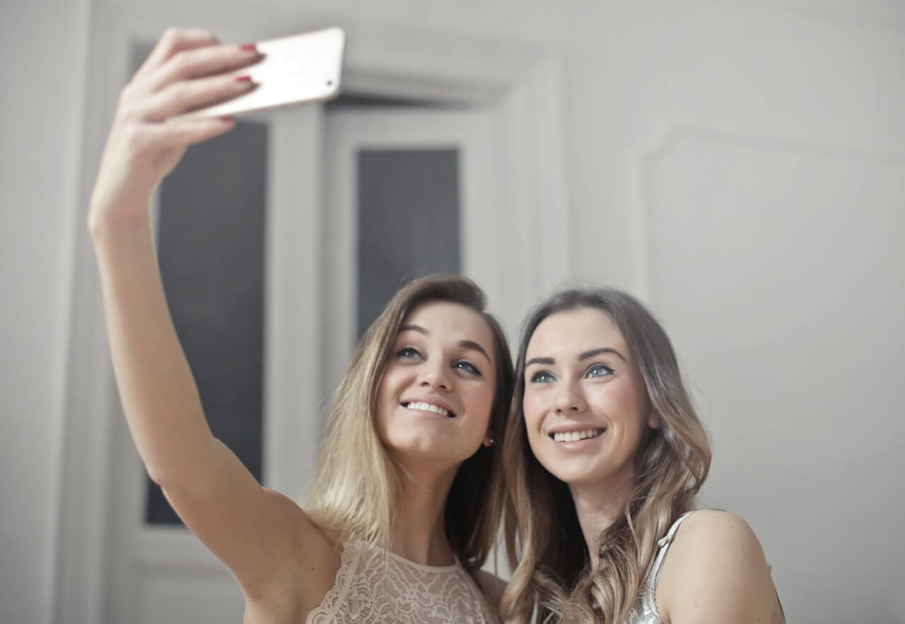 Selfie para redes sociais